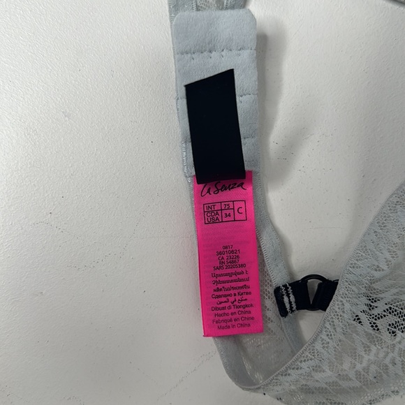 La Senza Remix Chevron Lace Padded Bra Size 34C White - Picture 4 of 5